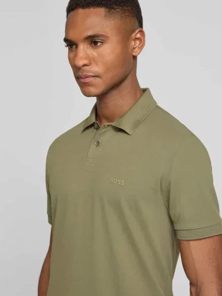 Koszulka polo z czystej bawełny krój slim fit model PAUL' Boss Green