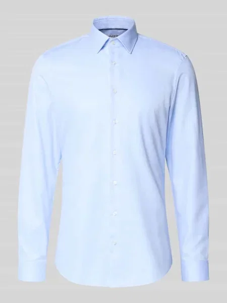 Super krój slim fit koszula biznesowa z kołnierzykiem kent Jake*s błękitna