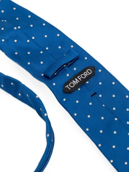 Cravată Tom Ford cu buline albastru