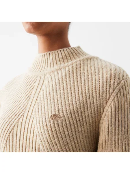 Lacoste Sweter Lacoste beżowy