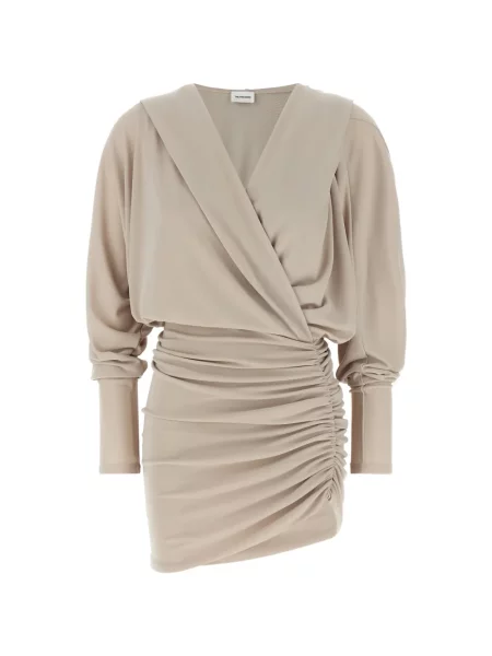 Rochie mini The Andamane cu glugă cu volane gri