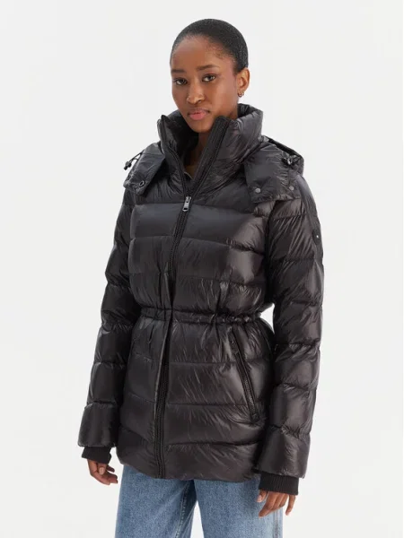 Tommy Hilfiger Пухено яке Gloss черен