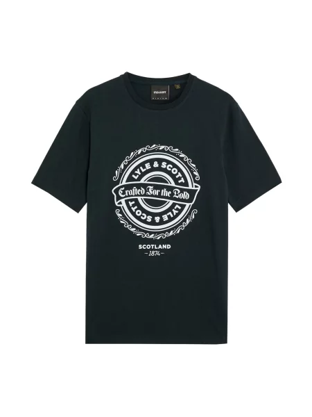 Lyle & Scott Tricou bleumarin alb