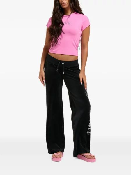 Tricou Juicy Couture cu autograf roz