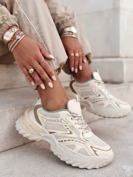 Sportowe sneakersy Dstreet beżowe