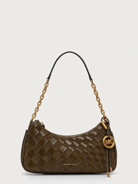 MICHAEL Michael Kors hobo kabelka kožená NOLITA zelená