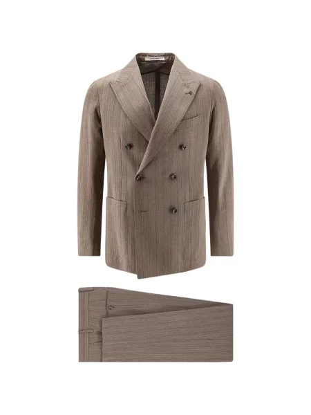 Costum Tagliatore cu două rânduri de nasturi maro