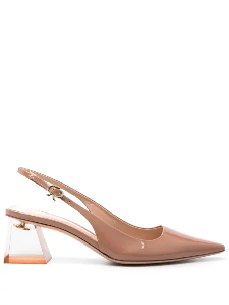 Pantofi cu toc Gianvito Rossi slingback maro