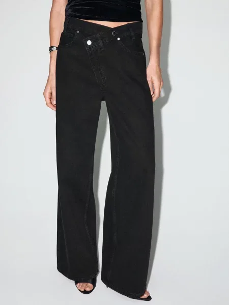 Широкі джинси MANGO сірий