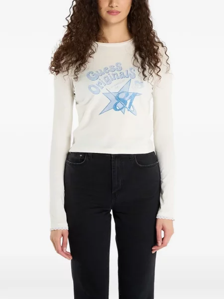 Tricou Guess cu imagine din dantelă