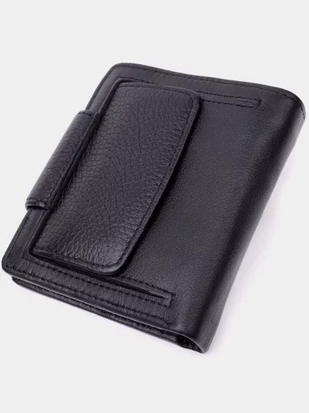 Кожаный кошелек St Leather Accessories черный