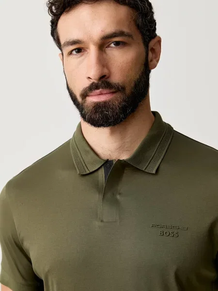 Поло Boss Green зеленое