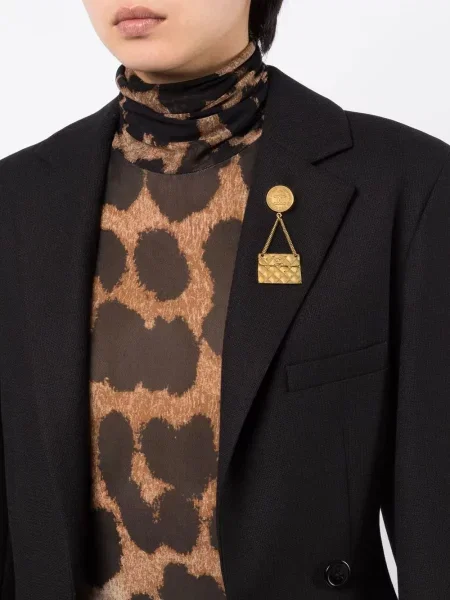 Prošívaný přívěsek Chanel Pre-owned zlatý