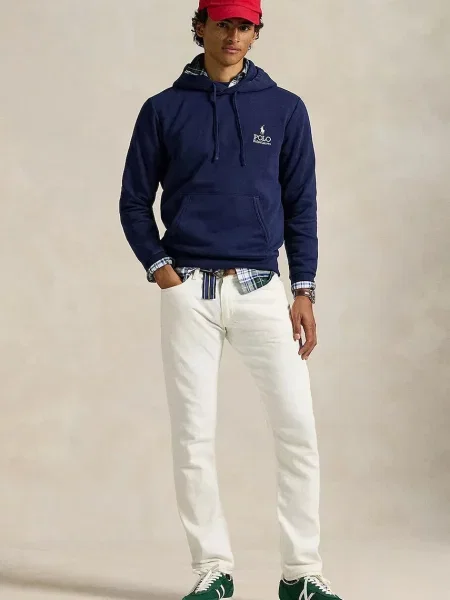 Свитер Polo Ralph Lauren с капюшоном с аппликацией синий
