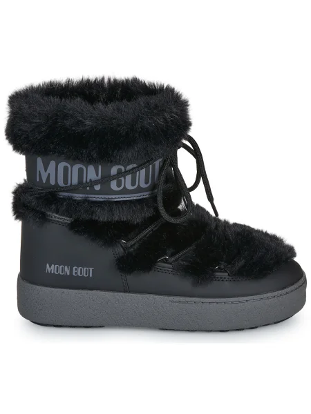 Umelá kožušina tenisky Moon Boot čierna