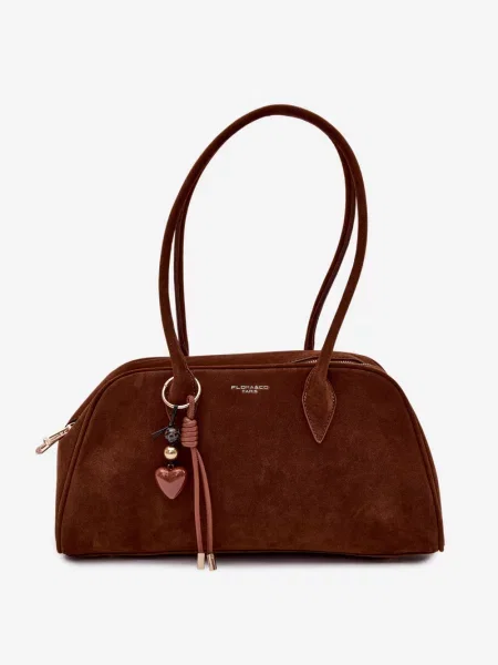 Geantă Flora & Co din piele maro