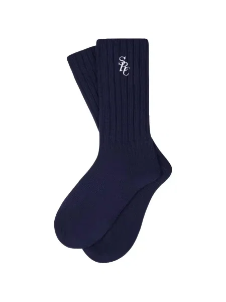 Șosete Sporty & Rich cu broderie albastru