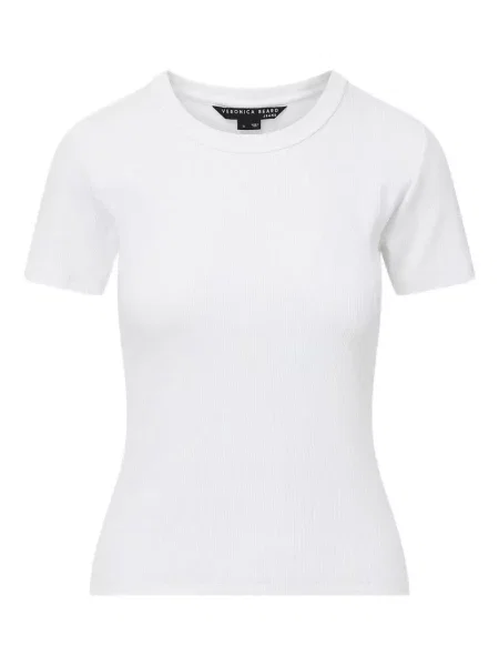 Tricou Veronica Beard cu decolteu rotund alb