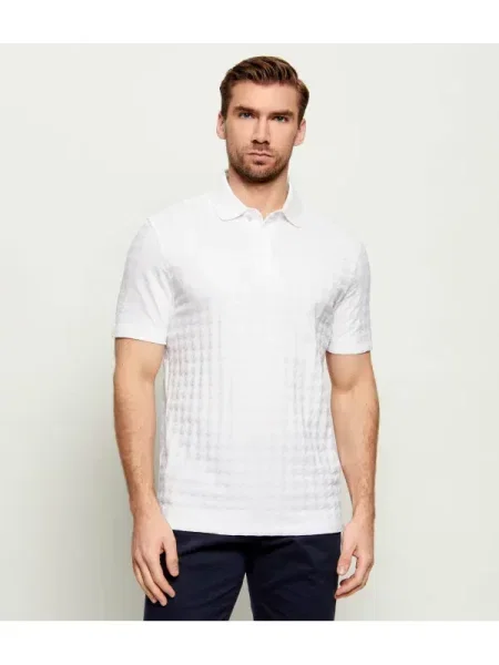 Tricou polo Boss Black alb