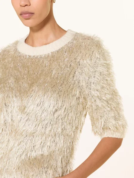 Krótki sweter Luisa Cerano wełniany beżowy