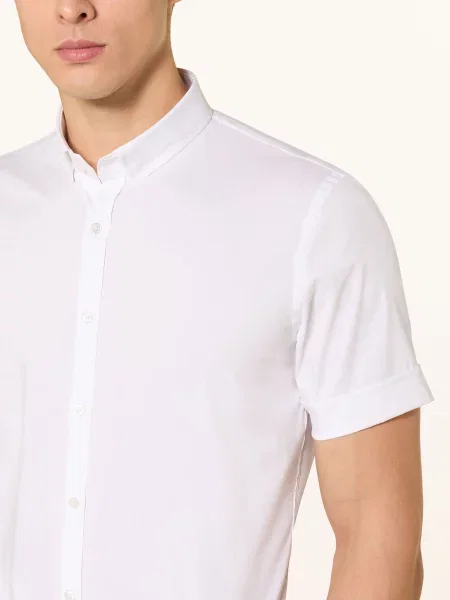 Q1 Manufaktur Koszula Sandro Extra Slim Fit weiss biała