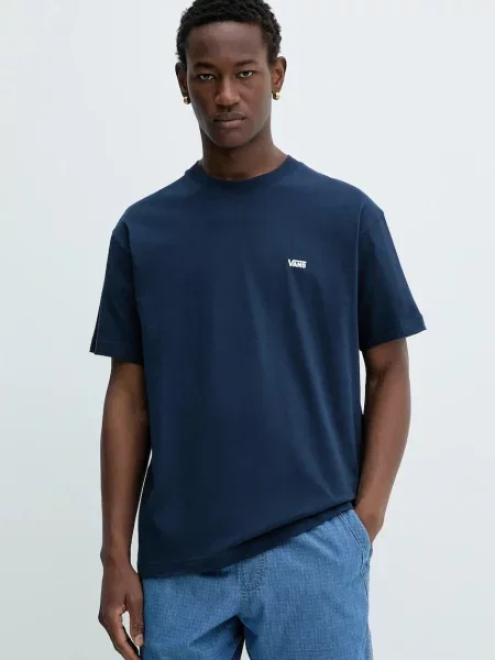 Тениска Vans с изчистен дизайн тъмносиньо