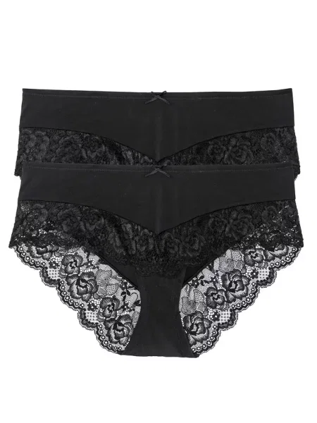 Figi panty 2 pary czarne