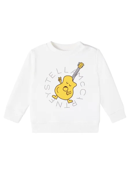 Gyerek fleece melegítő felső Stella Mccartney fehér