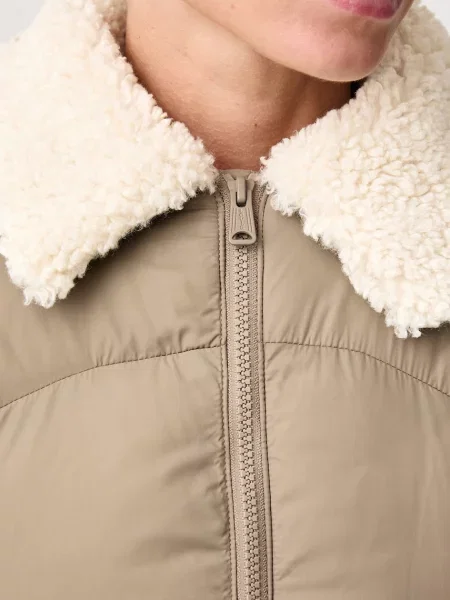 Levi's kurtka pikowana PALMER PUFFER SHERPA brązowa