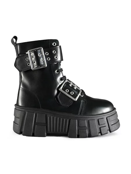 Čizme Altercore s platformom Remi Black crna