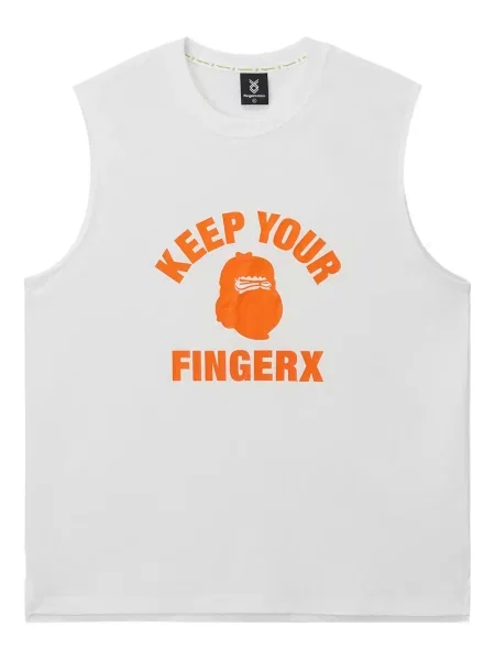 Prsluk Fingercroxx s printom bijela