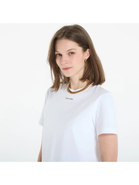 Tričko Calvin Klein Ss Classic Logo Tee Bright White L bílé