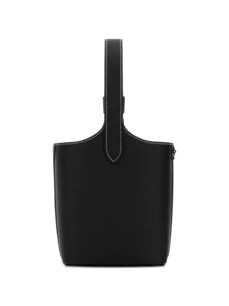Geantă bucket Prada din piele cu cataramă negru