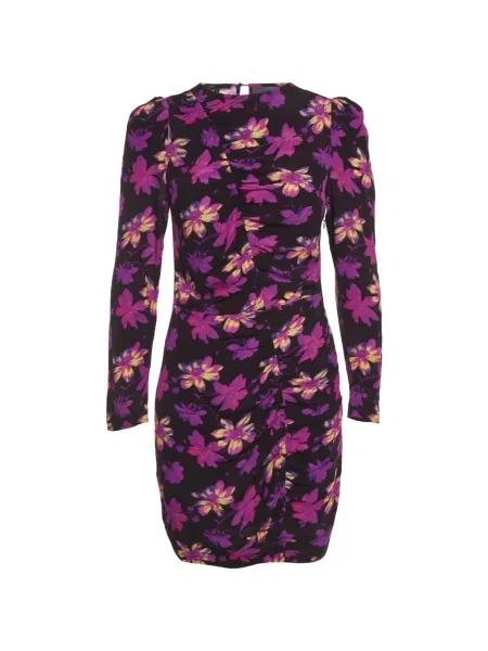 Rochie mini Maje cu model floral cu imagine negru