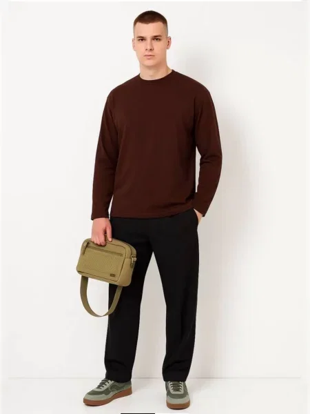 Лонгслив Hibrand коричневый