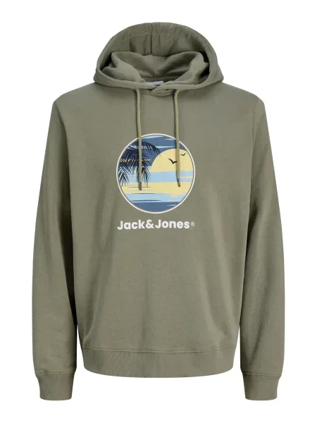 Jack & Jones Plus Majica JJPERRY safir / svetlo modra / svetlo rumena siva
