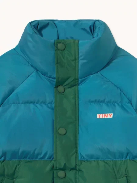 Tinycottons стьобана куртка дитяча COLOR BLOCK SHORT PADDED JACKET