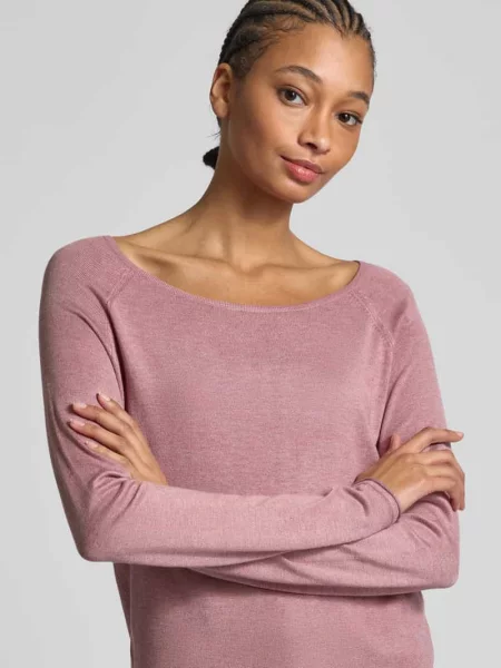 Dzianinowy sweter Only różowy