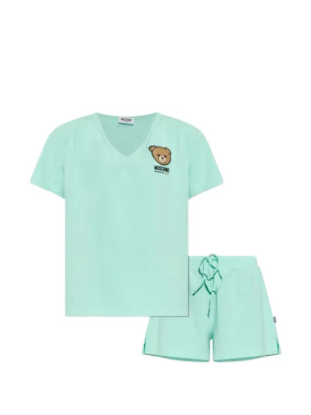 Pijamale Moschino cu autograf verde