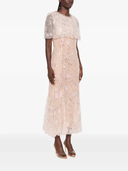 Rochie maxi Self-portrait cu paiete roz