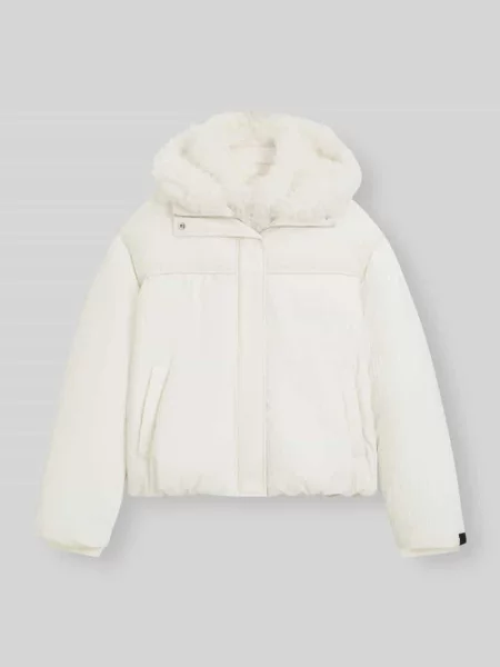 Pikowana kurtka o kroju regular fit z żakardowymi wstawkami model ‘PEXIA’ Boss beżowa