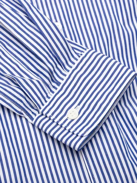 Риза Comme Des Garçons Play на райета синьо