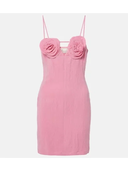 Rochie mini Blumarine cu broderie cu model floral de costum roz