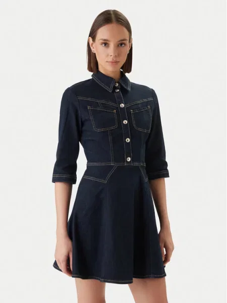 Morgan Sukienka jeansowa Granatowy
