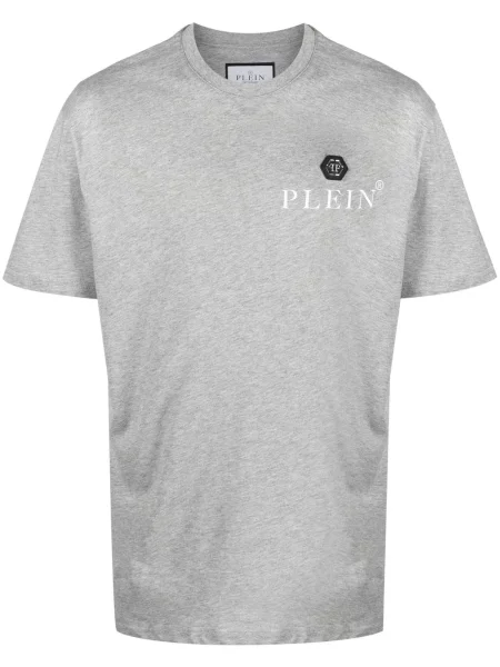 Tricou Philipp Plein cu autograf gri