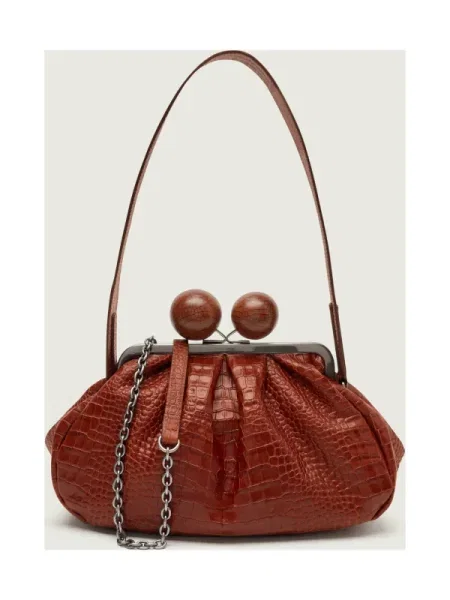 Weekend MaxMara De piele geantă pe umăr WKAALISSO | Pasticcino maro