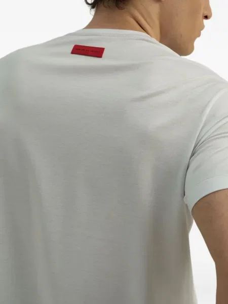 Tricou Dda cu decolteu rotund scurt alb