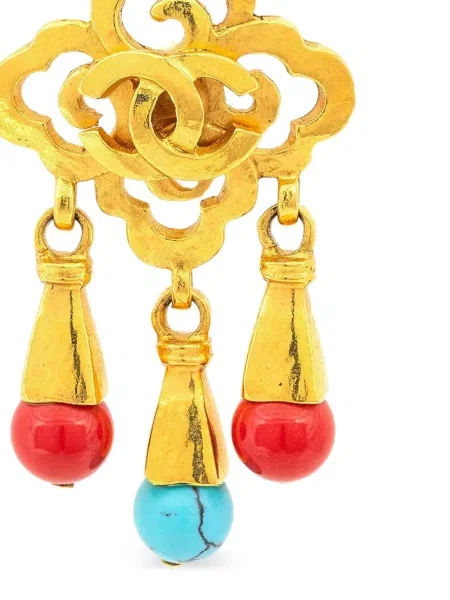Náušnice Chanel Pre-owned zlaté