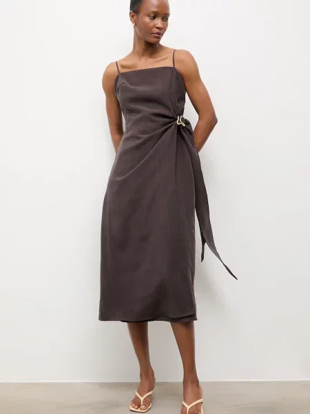 Answear.LAB sukienka z kolekcji Unscripted brązowa