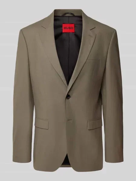 Marynarka na dwa o kroju slim fit z mieszanki wełny model ‘ARTI’ Hugo zielona